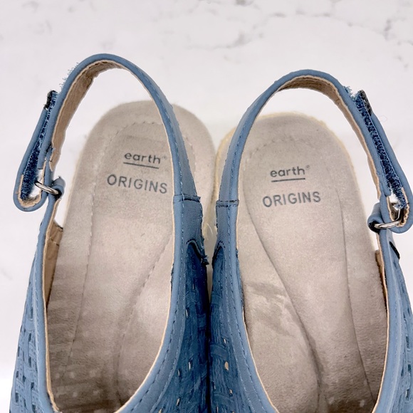 🪸EARTH ORIGINS Naples Nevada Laser Cut Rope Wedge shoes.  Size 8 - Picture 6 of 7